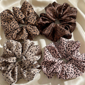 Retro Leopard Print Hair Scrunchies