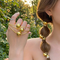 Gold Silver Ball Hair Ties